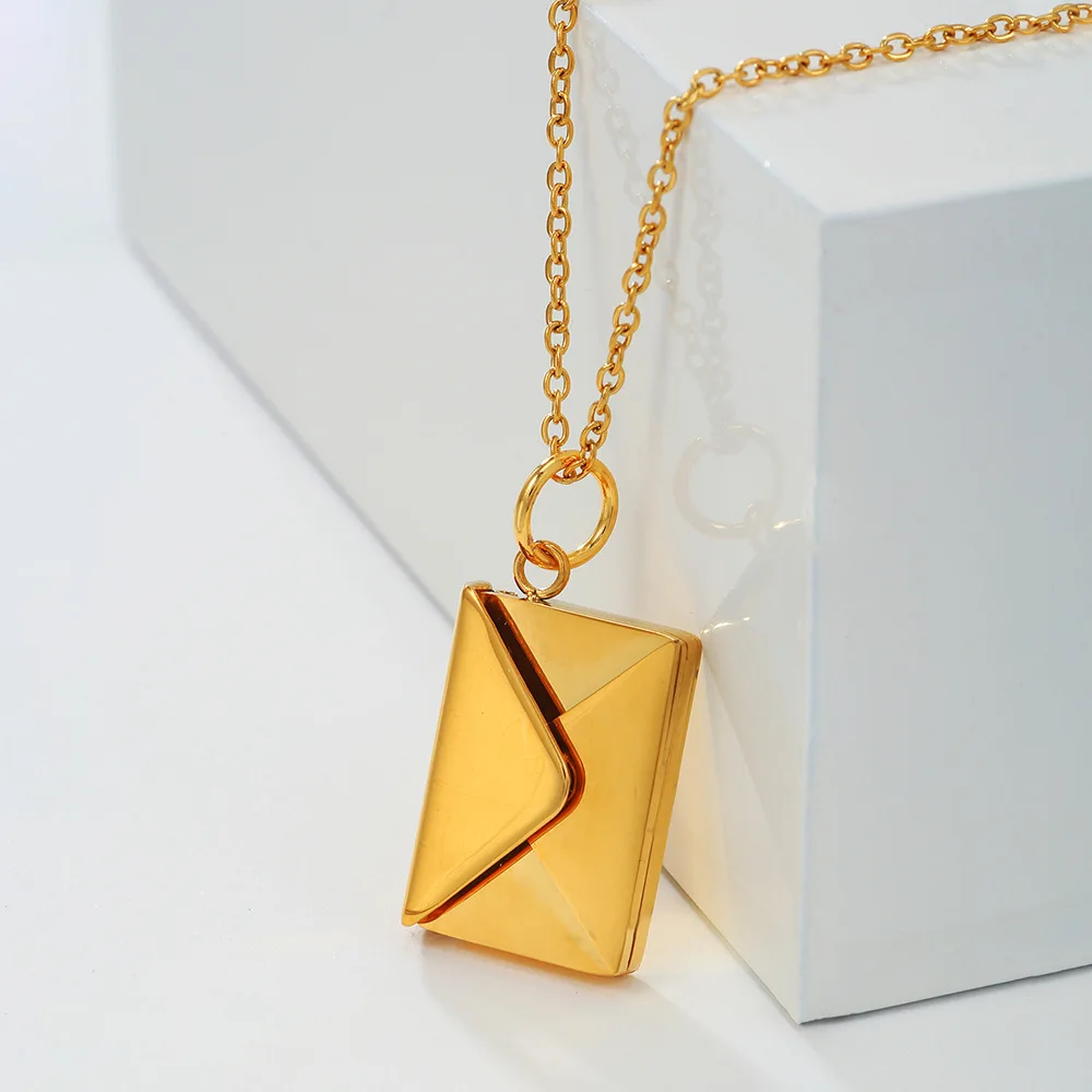 Stainless steel Envelope Necklace for Woman Pendant Unisex Aesthetic Jewelry Amulet Chain Lover Gift Fashion Charm
Stainless steel Envelope Necklace for Woman Pendant Unisex Aesthetic Jewelry Amulet Chain Lover Gift Fashion Charm