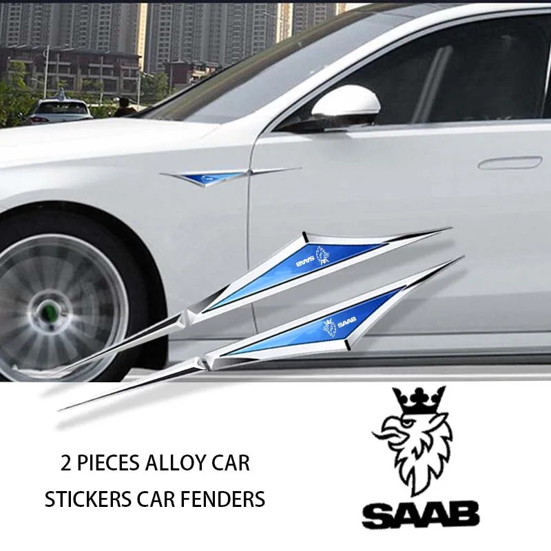 

Car Fender Metal Sticker Decal Badge DIY Shield Emblem For Scania Saab Emblem 93 9 3 95 9 5 900 9000 Aero Hirsch Accessories