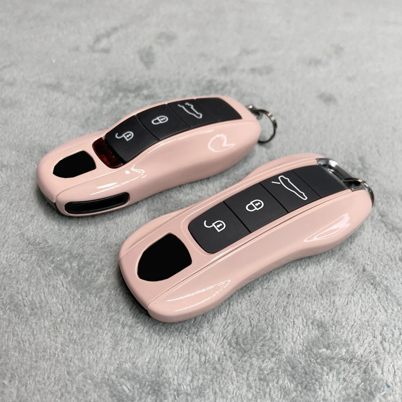 

Key Case Modilan Pink for Porsche 718 911 Panamera Cayenne Macan Boxster Cayman Car Key Shell Cover Remote Control Fob Replace