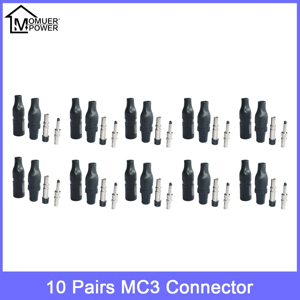 

10 Pairs MC3 PV Connector IP67 Waterproof Used for Cable Connection of Solar Photovoltaic Panels 10AWG 12AWG 14AWG