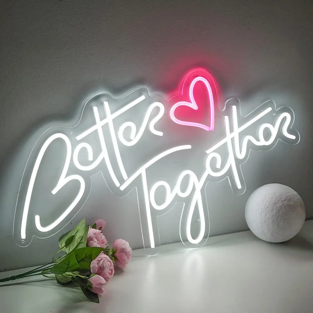 Better Together Neon Signs For Wedding Engagement Decor Romantic Neon Signs Gifts For Anniversary Valentines Day boda украшения
Better Together Neon Signs For Wedding Engagement Decor Romantic Neon Signs Gifts For Anniversary Valentines Day boda украшения