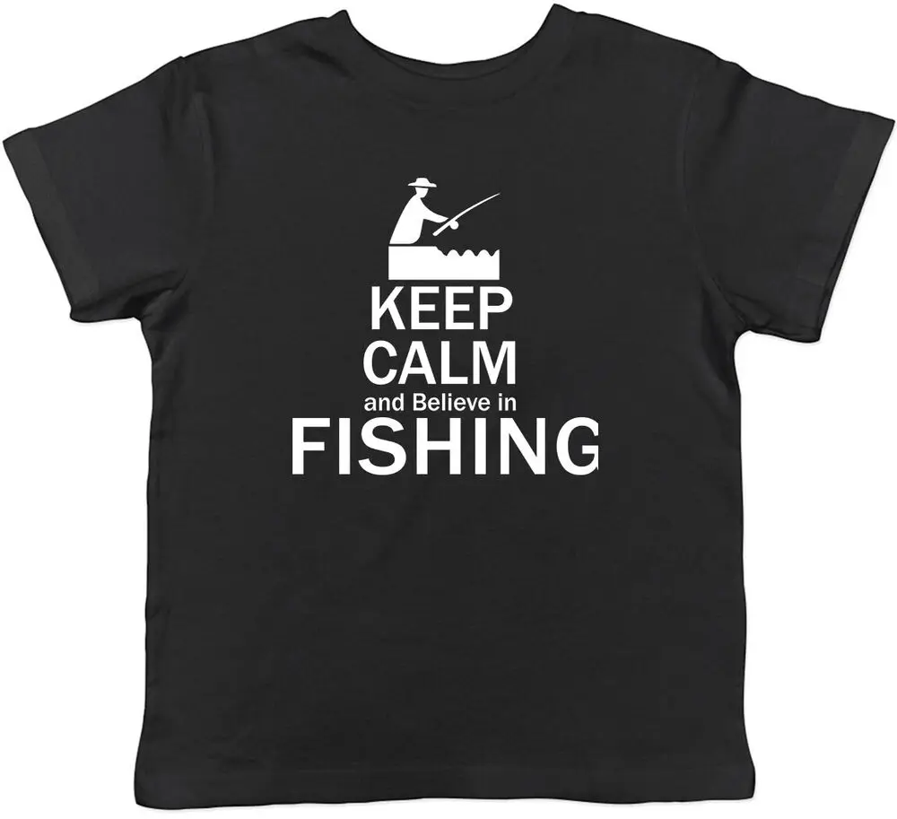 Детская футболка с надписью Keep Calm and Believe in Fishing, Высококачественная футболка из 100% хлопка с короткими рукавами для мальчиков и девочек
Детская футболка с надписью Keep Calm and Believe in Fishing, Высококачественная футболка из 100% хлопка с короткими рукавами для мальчиков и девочек