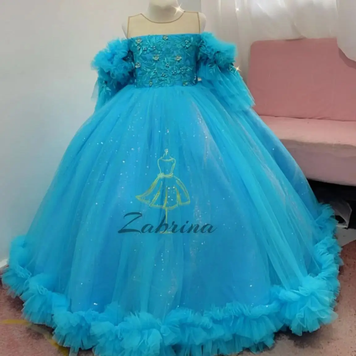 Blue Ball Gown Flower Girl Dresses for Wedding Tiered Ruffles Lace Beads Kids Birthday Gowns Children Wedding Guest Gowns
Blue Ball Gown Flower Girl Dresses for Wedding Tiered Ruffles Lace Beads Kids Birthday Gowns Children Wedding Guest Gowns