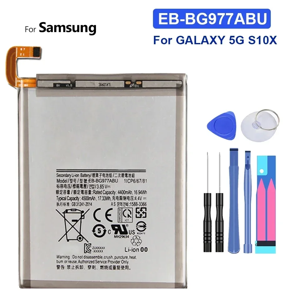 EB-BG977ABU Battery for Samsung GALAXY S10 5G Version S10 X Version Replacement Phone Battery 4500mAh
EB-BG977ABU Battery for Samsung GALAXY S10 5G Version S10 X Version Replacement Phone Battery 4500mAh