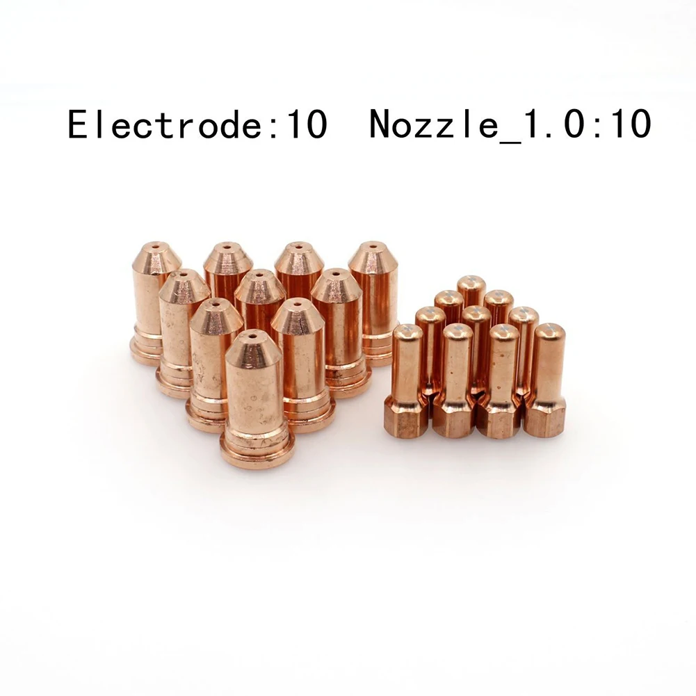 20Pcs 52556 Electrode 51246 Nozzle Tip 1.0mm Fit Plasma PT-100 IPT100 PT100 Copper Hafnium Plasma Cutting Electrode Kit
20Pcs 52556 Electrode 51246 Nozzle Tip 1.0mm Fit Plasma PT-100 IPT100 PT100 Copper Hafnium Plasma Cutting Electrode Kit