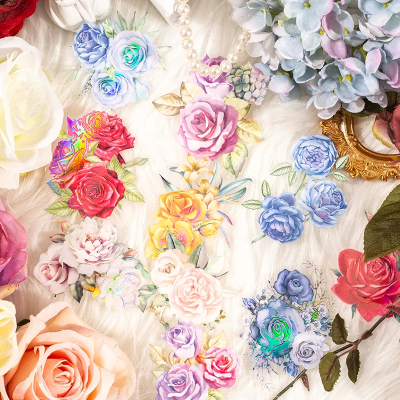 5Sheet Rose Bronzing Flowers Stickers iridescent Material Scrapbook supplies Decoration Adhesive art supplies DIY 121*90mm
5Sheet Rose Bronzing Flowers Stickers iridescent Material Scrapbook supplies Decoration Adhesive art supplies DIY 121*90mm