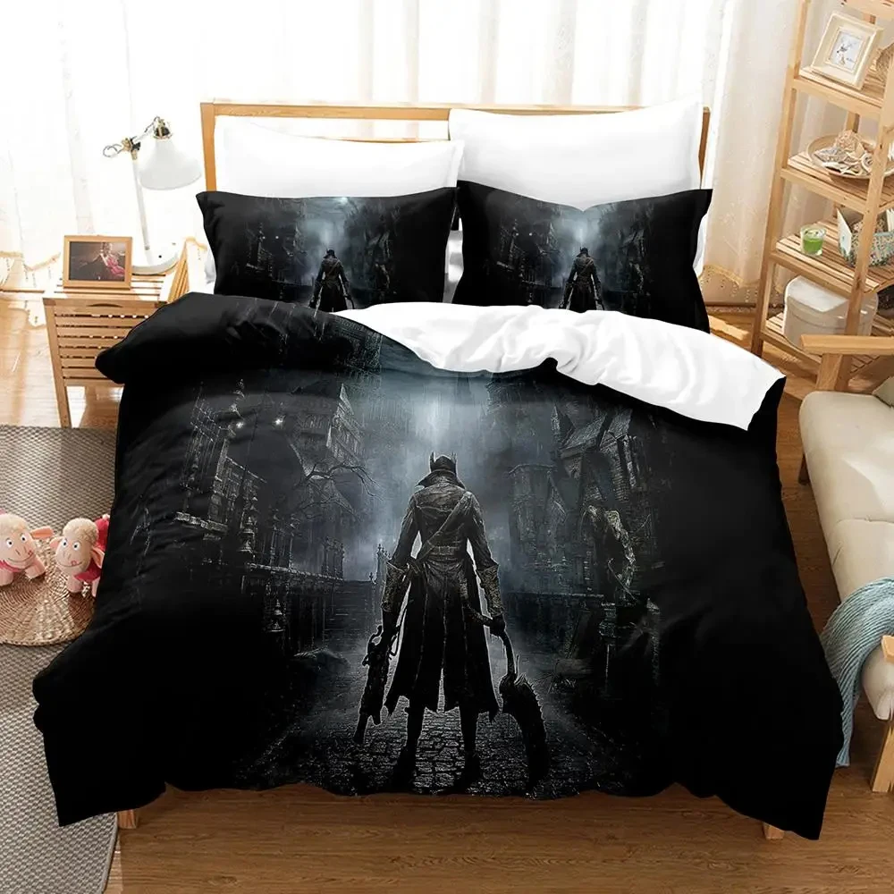 

3D Print Game Lady Maria Bloodborne Bedding Set Duvet Cover Bed Set Quilt Cover Pillowcase Comforter king Queen Size Boys Adult