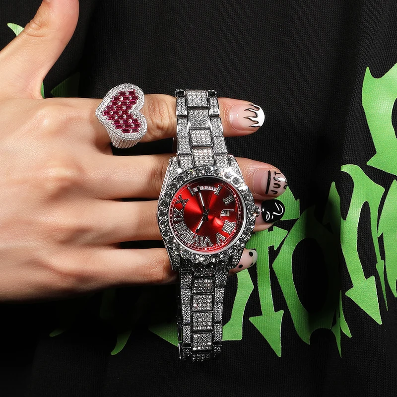 9 Colors Hip Hop Bling Iced Out Luminous Date Quartz Wrist Waterproof Watches for Men Rapper Jewelry Gift
9 Colors Hip Hop Bling Iced Out Luminous Date Quartz Wrist Waterproof Watches for Men Rapper Jewelry Gift