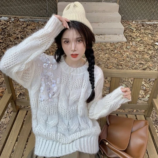 White new Japan Girl Pullover Woman Sweater Fairy Knit T Shirt Tops Casual for Women Sweaters Fall Spring Top Coat Cloth Suétere
White new Japan Girl Pullover Woman Sweater Fairy Knit T Shirt Tops Casual for Women Sweaters Fall Spring Top Coat Cloth Suétere