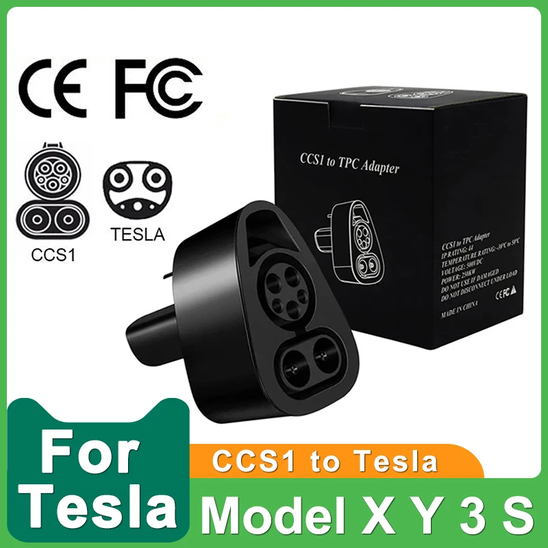 

New CCS1 to Tesla Adapter for Tesla Model X Y 3 S EV Charger Fast Charging Adapter 250KW Tesla Convertor CCS 1 To Tpc Converter