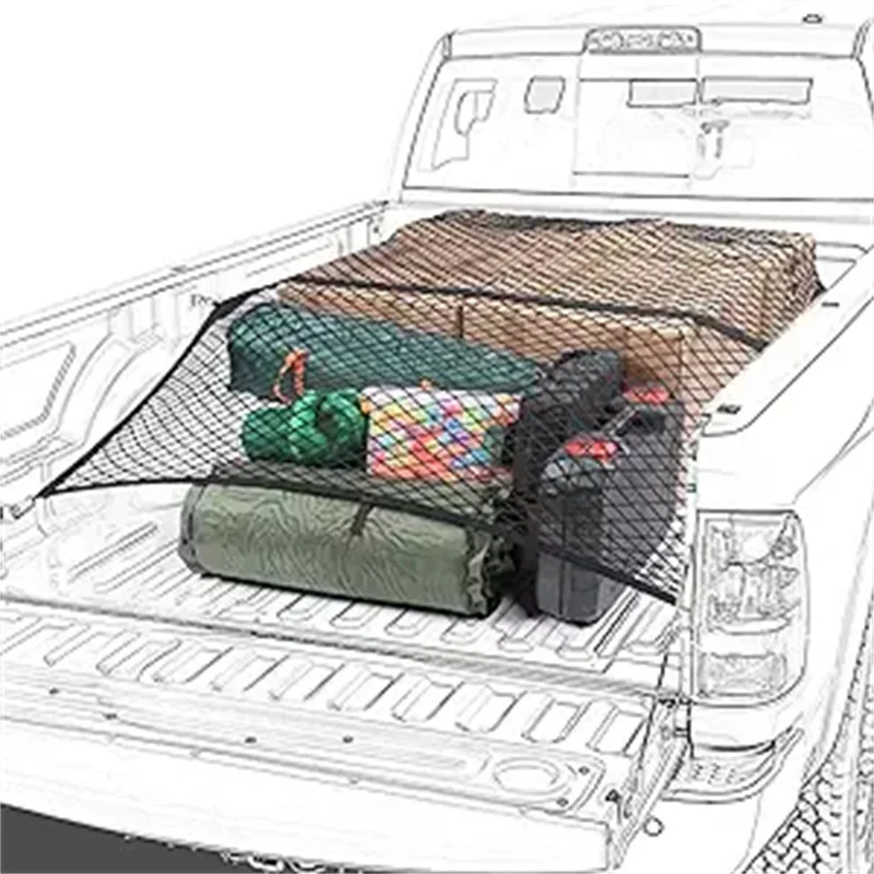 Highly Elastic Bungee Organizer Cargo Net Mesh for Daily Light Load Pickup Truck Bed Accessories for Dodge RAM Ford Chevy Toyota
Highly Elastic Bungee Organizer Cargo Net Mesh for Daily Light Load Pickup Truck Bed Accessories for Dodge RAM Ford Chevy Toyota