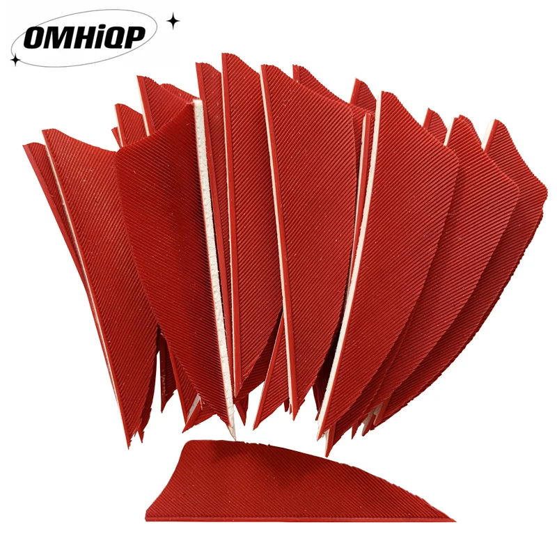 

50Pcs 2inch Right /Left WIing Wing Shield Arrow Feather Red Fletching Natural Turkey Plumes Archery Accessories Hunting Shooting