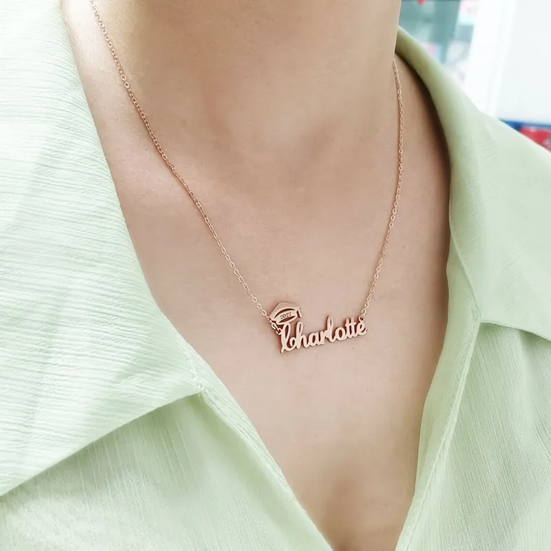 Custom Bachelor Cap Hat Name Necklace Personalized Name Graduation Stainless Steel Necklace Best Students Gift for Son Daughter
Custom Bachelor Cap Hat Name Necklace Personalized Name Graduation Stainless Steel Necklace Best Students Gift for Son Daughter