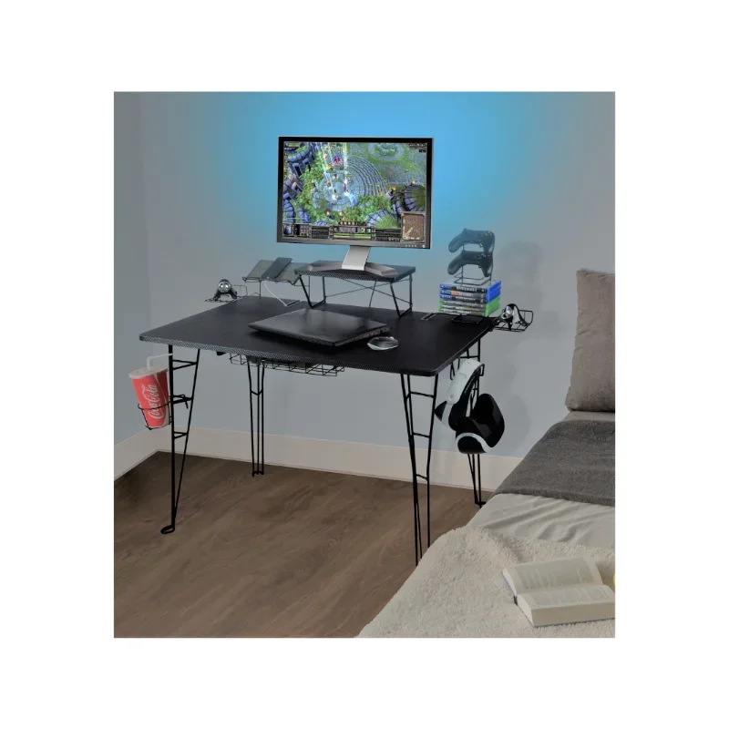 Original Gaming Desk with 32" Monitor Stand, Charging Station and Gaming Storage, Black Carbon Fiber
Original Gaming Desk with 32" Monitor Stand, Charging Station and Gaming Storage, Black Carbon Fiber