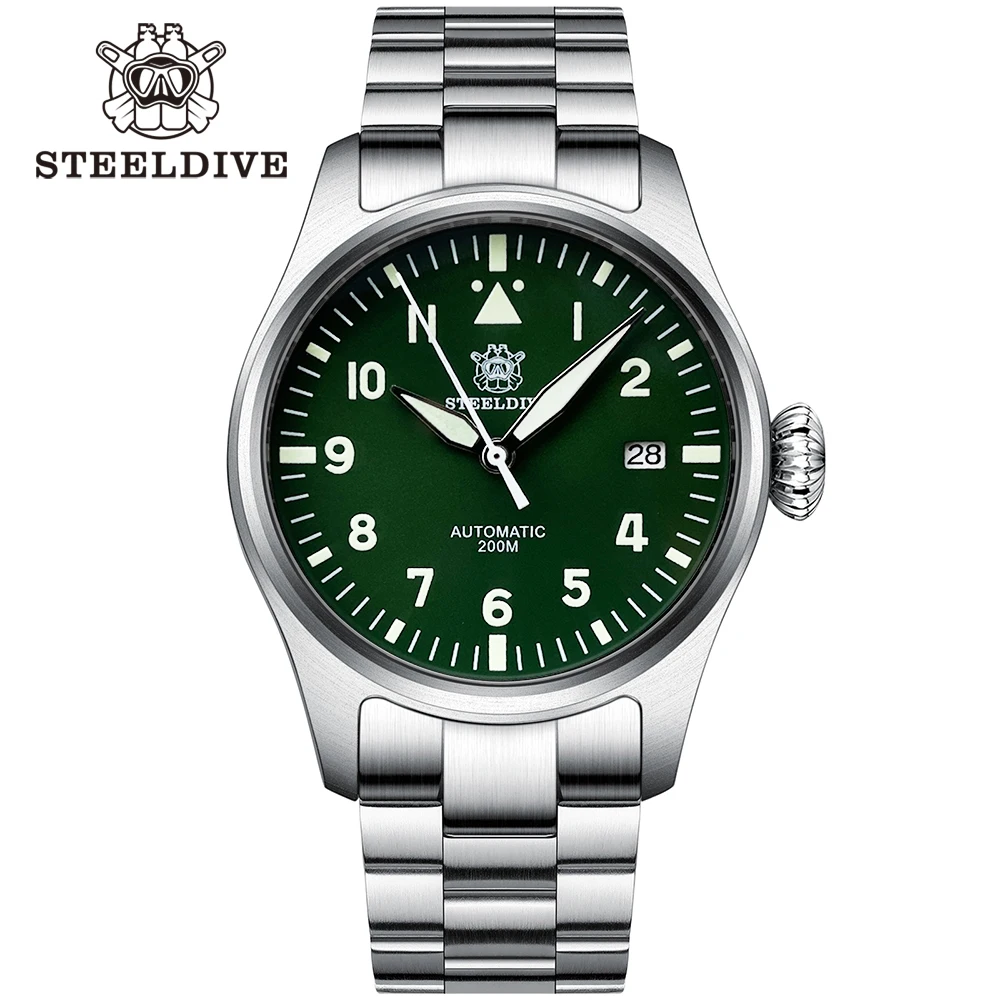 STEELDIVE SD1928 Automatic Mechanical Sapphire Crystal Case NH35 Movement 200M Waterproof C3 Luminous Clock Sapphire Mirror
STEELDIVE SD1928 Automatic Mechanical Sapphire Crystal Case NH35 Movement 200M Waterproof C3 Luminous Clock Sapphire Mirror