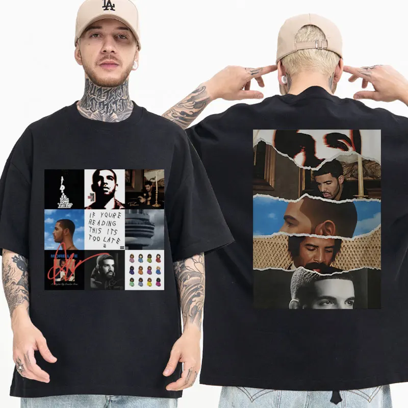 Rapper Drake Music Album Cover Graphic T-shirt Men Woman's Fashion Hip Hop Vintage Short Sleeve T Shirts Streetwear Tee Shirt
Rapper Drake Music Album Cover Graphic T-shirt Men Woman's Fashion Hip Hop Vintage Short Sleeve T Shirts Streetwear Tee Shirt