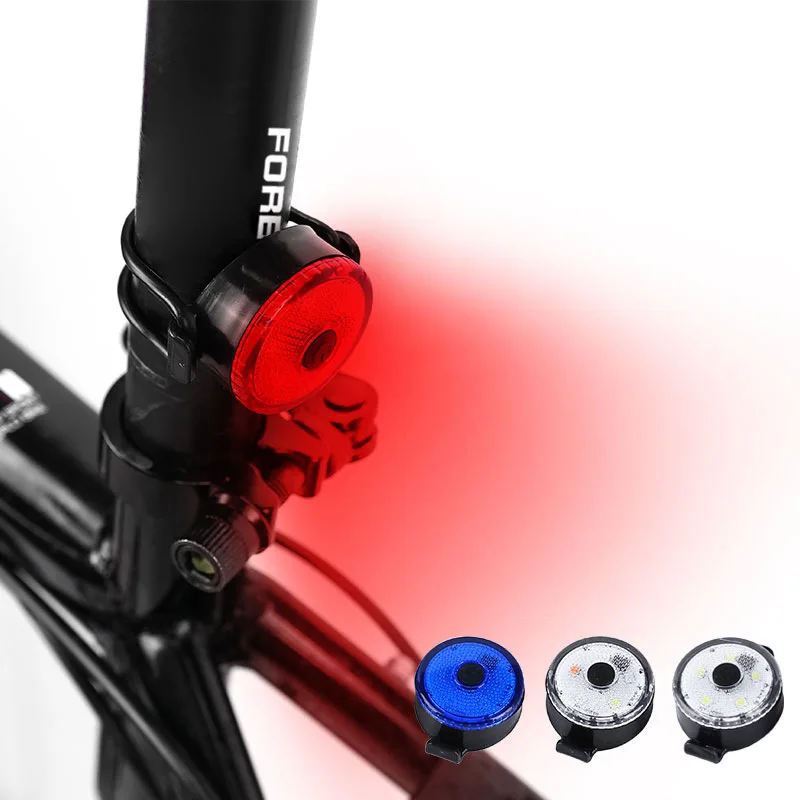 

New USB Rechargeable Bicycle Tail Light Cross-border Mountain Bike Round Night Riding Warning Light Available for Wholesale
