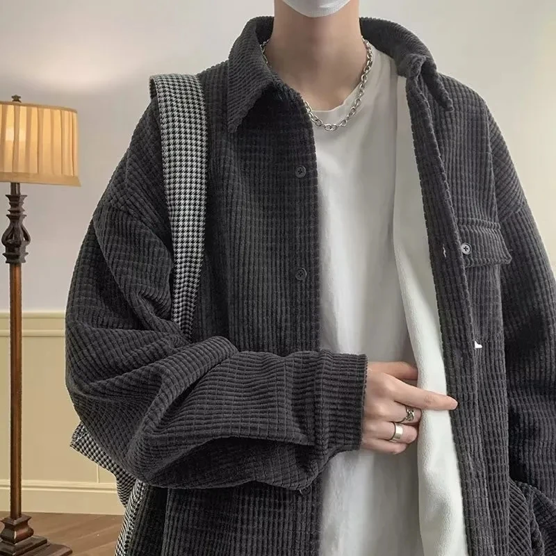 Spring Autumn Fashion Men's Solid Casual T-Shirt Loose Cool Boy Soft Versatile Tops Students Buttons Coat Pocket Corduroy Jacket
Spring Autumn Fashion Men's Solid Casual T-Shirt Loose Cool Boy Soft Versatile Tops Students Buttons Coat Pocket Corduroy Jacket