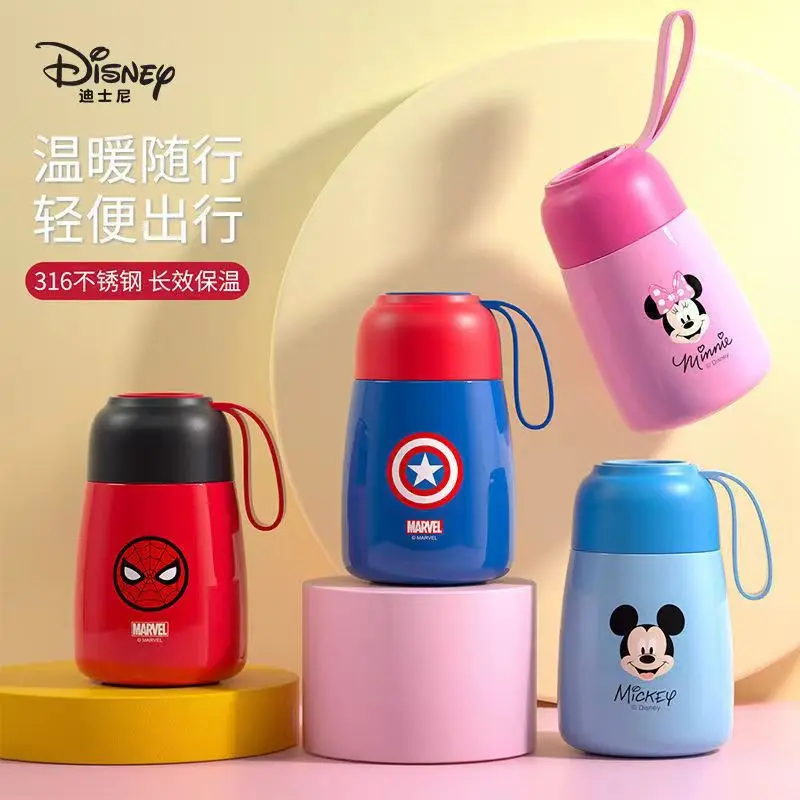 

Disney Sofia Thermos Water Cup For Girls Boys Spider Man Stainless Steel 316 Vacuum Student Straight Drinking Bottle Keep Warm