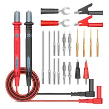 22 Pieces Multimeter Cable Set 20A Multimeter Probe Test Needle Pin Silicone Brass Battery Circuit Tester Supplies
22 Pieces Multimeter Cable Set 20A Multimeter Probe Test Needle Pin Silicone Brass Battery Circuit Tester Supplies