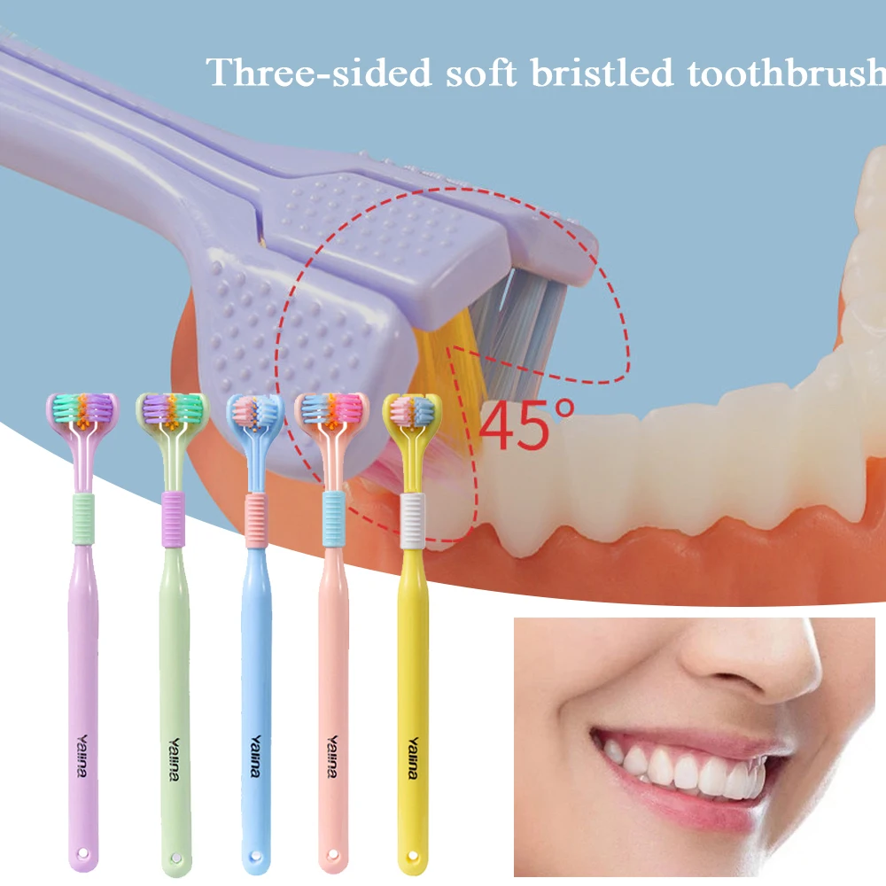 Soft Hair Three Sided Tooth Toothbrush Adult Toothbrush Ultra Fine Bristle Oral Care Safety Teeth Brush For Oral Health Clean
Soft Hair Three Sided Tooth Toothbrush Adult Toothbrush Ultra Fine Bristle Oral Care Safety Teeth Brush For Oral Health Clean