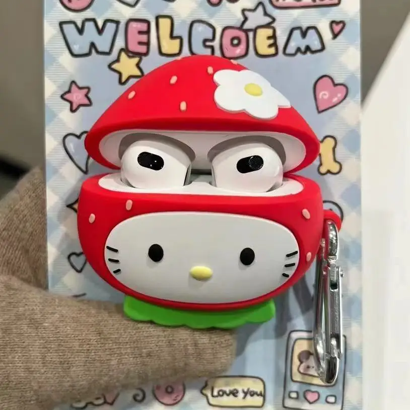 Новинка Kawaii Sanrio Hellokitty Airpods Pro1 2 Чехол клубника серии аниме мультфильм Airpods3 защитный чехол для наушников силиконовый подарок
Новинка Kawaii Sanrio Hellokitty Airpods Pro1 2 Чехол клубника серии аниме мультфильм Airpods3 защитный чехол для наушников силиконовый подарок