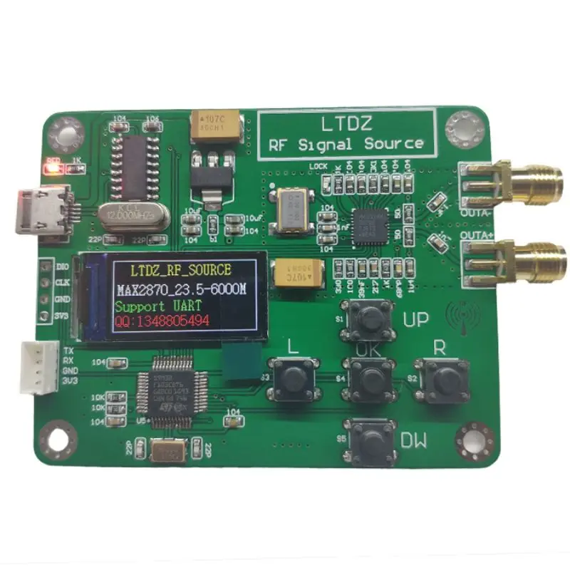 LTDZ MAX2870 STM32 23.5-6000MHz Signal Source Module USB 5V Powered Frequency and Modes Accessory
LTDZ MAX2870 STM32 23.5-6000MHz Signal Source Module USB 5V Powered Frequency and Modes Accessory