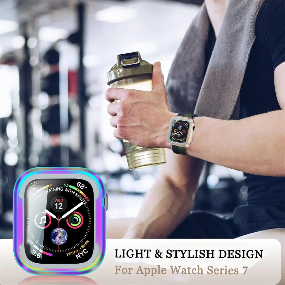 Aluminum alloy Case For Apple Watch Ultra 2 49mm series 9 8 7 6 se 5 TPU Bumper+Metal Frame For iWatch 45mm 41mm 44mm 40mm Cover Aluminum alloy Case For Apple Watch Ultra 2 49mm series 9 8 7 6 se 5 TPU Bumper+Metal Frame For iWatch 45mm 41mm 44mm 40mm Cover