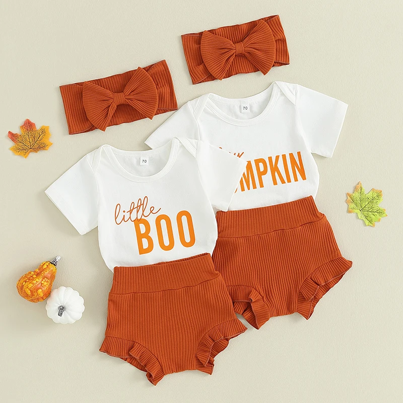 2023-08-05 Lioraitiin 0-18M Infant Baby Girls 3Pcs Halloween Outfits Short Sleeve Letter Romper Ruffle Shorts Headband Set
2023-08-05 Lioraitiin 0-18M Infant Baby Girls 3Pcs Halloween Outfits Short Sleeve Letter Romper Ruffle Shorts Headband Set