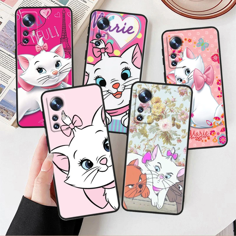 

Cute Disney Mary Cat For Xiaomi Mi 10T 10S 9T 9 SE 8 A3 A2 A1 6X 5X CC9E Note 10 Lite Pro Mix 3 Black Soft Phone Case