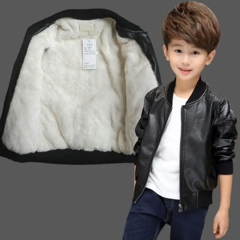 2023 New pattern Boys Coats Autumn Winter Fashion Korean Children's Plus Velvet Warming Cotton PU Leather Jacket For 2-12Y
2023 New pattern Boys Coats Autumn Winter Fashion Korean Children's Plus Velvet Warming Cotton PU Leather Jacket For 2-12Y