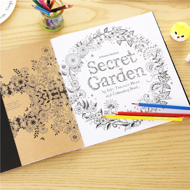 

Small Size Secret Garden Coloring Book Stress Relief Adult Version Hand-painted Filling Coloring Mandala Painting Montessori Toy