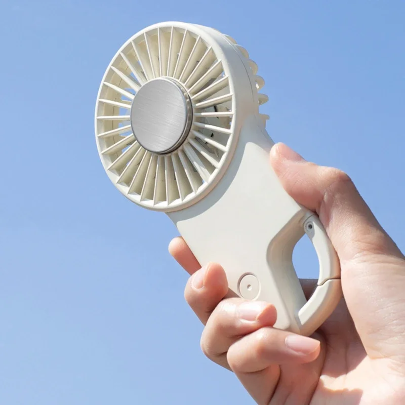 

New Carabiner Fan Portable Air Conditioner Cooler Handheld Fans USB Rechargeable Electric Fan Outside Travel Artifact for Summer