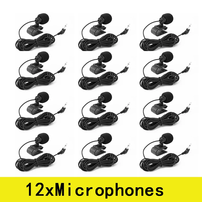 12Pcs Professionals Car Audio Microphone 3.5mm Clip Jack Plug Mic Mini Wired External Microphone For Auto DVD Radio
12Pcs Professionals Car Audio Microphone 3.5mm Clip Jack Plug Mic Mini Wired External Microphone For Auto DVD Radio