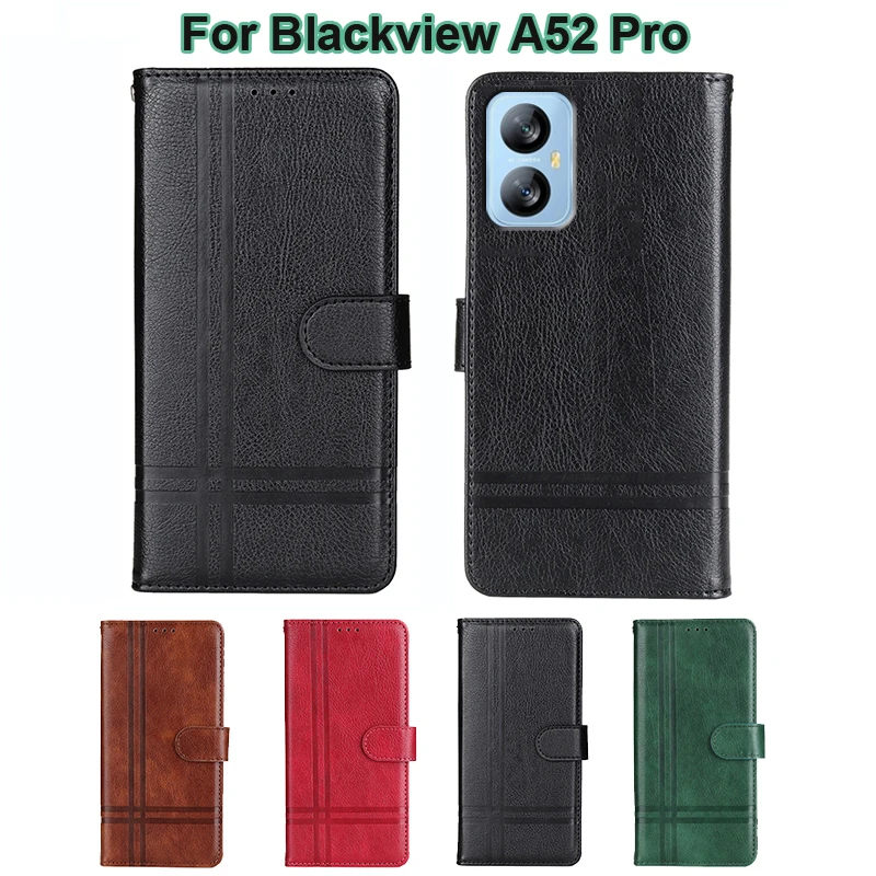 

Чехол на Blackview A52 Pro чехол Orinigal Book из искусственной кожи Capa Phone Cover For Fundas Blackview A52 A52Pro, чехлы-бумажники Etui 6,5"