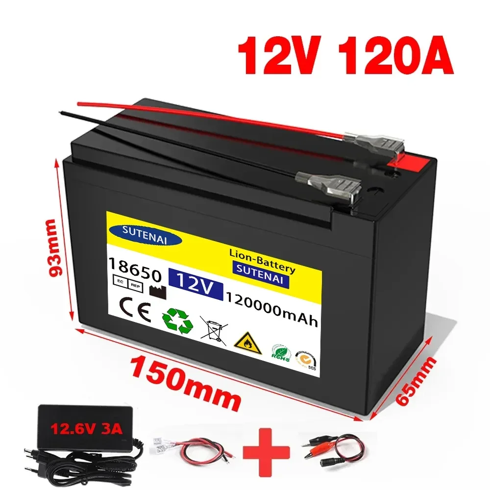 Upgraded 12V 120Ah 18650 lithium battery Built-in BMS pack Rechargeable battery for solar energy electric vehicle battery
Upgraded 12V 120Ah 18650 lithium battery Built-in BMS pack Rechargeable battery for solar energy electric vehicle battery