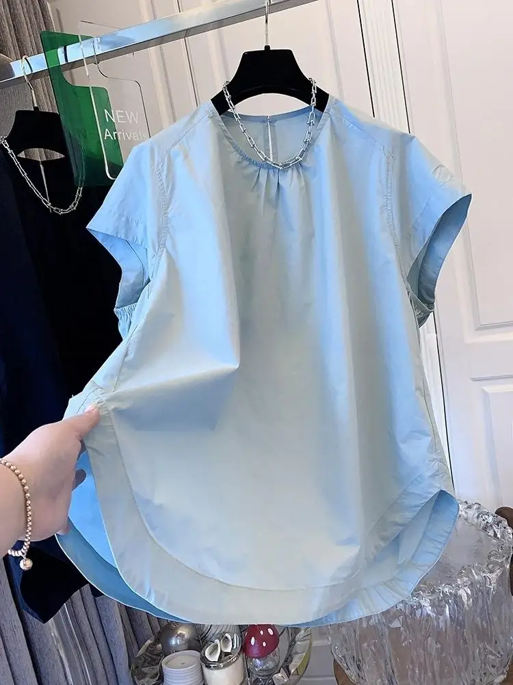 SuperAen высококачественный пуловер с круглым вырезом Женская рубашка с коротким рукавом 2024 летняя новая свободная рубашка в форме летучей мыши
SuperAen высококачественный пуловер с круглым вырезом Женская рубашка с коротким рукавом 2024 летняя новая свободная рубашка в форме летучей мыши