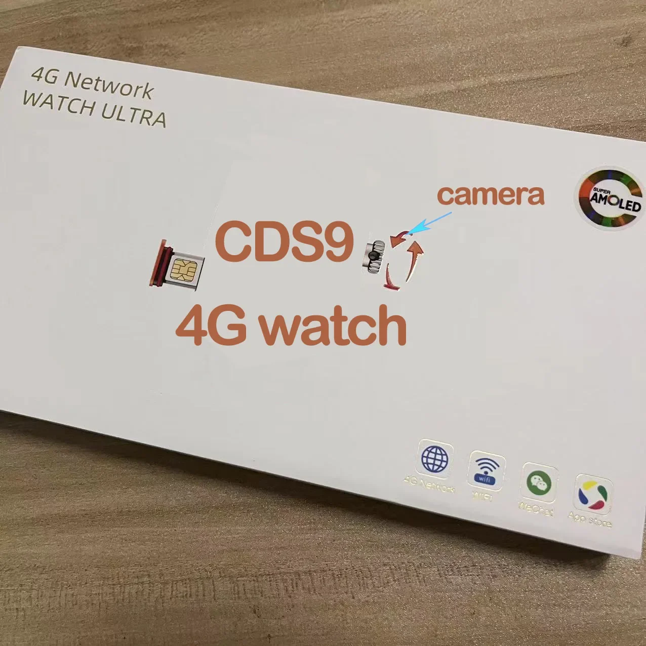 

2024 4G SIM Card CDS9 Smartwatch 4G Network WiFi Ultra Good 2+16G/4+64G Dual cameras GPS App Download playing Game
