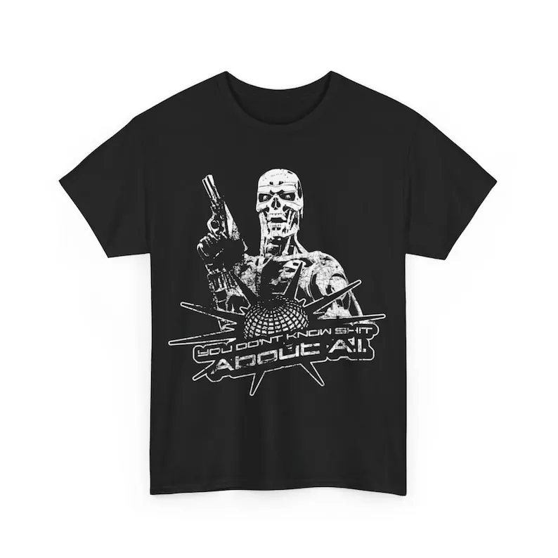 Funny A.I. Robot Y2K Black Unisex Tee - Retro Futuristic Graphic Shirt - Tech Inspired Retro Sci-Fi T-Shirt
Funny A.I. Robot Y2K Black Unisex Tee - Retro Futuristic Graphic Shirt - Tech Inspired Retro Sci-Fi T-Shirt