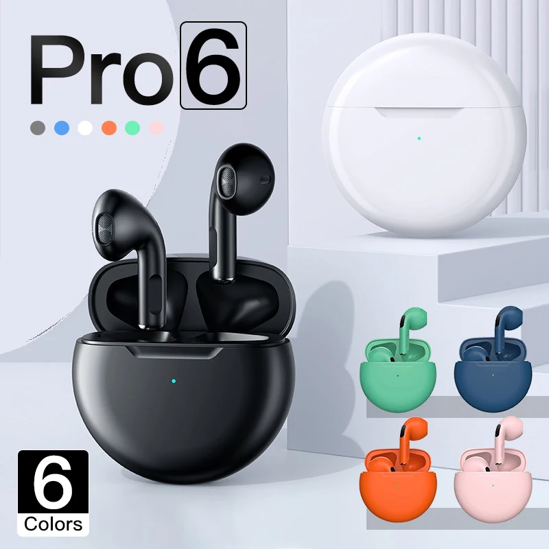 Air Pro 6 TWS Bluetooth-наушники с микрофоном шумоподавляющие наушники-вкладыши игровая