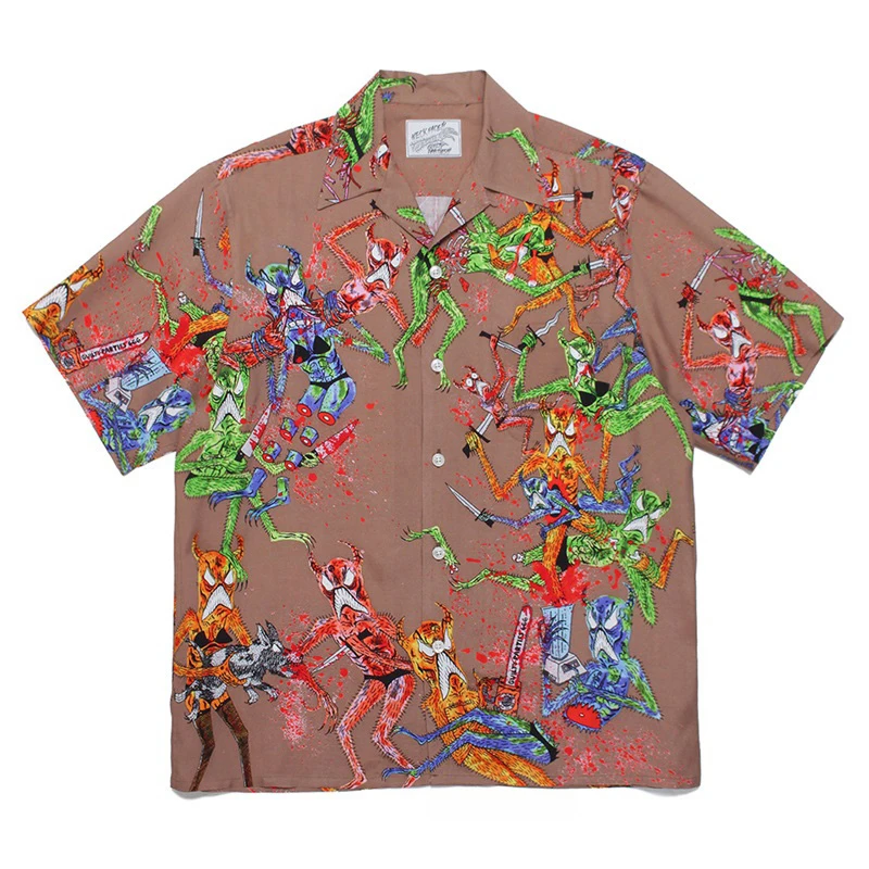 Casual WACKO MARIA Graffiti Print Pattern Shirt Men Women Best Quality Hawaiian Beach Short Sleeve Loose Breathable
Casual WACKO MARIA Graffiti Print Pattern Shirt Men Women Best Quality Hawaiian Beach Short Sleeve Loose Breathable