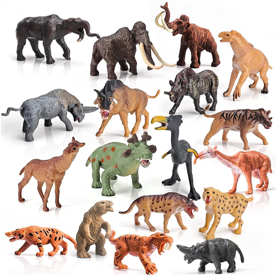 18PCS Realistic Mini Prehistoric Animals Toys Mammals Mammoth Smilodon Figurines Model Educational Cognitive Toys for Kids
18PCS Realistic Mini Prehistoric Animals Toys Mammals Mammoth Smilodon Figurines Model Educational Cognitive Toys for Kids