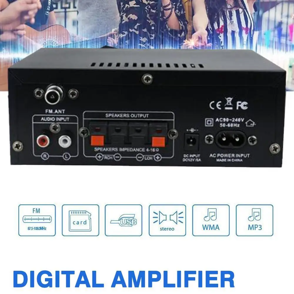 Woopker AK45 HiFi Digital Amplifier Max Power 90Wx2 Channel 2.0 Bluetooth Surround Sound AMP Speaker for Home Car
Woopker AK45 HiFi Digital Amplifier Max Power 90Wx2 Channel 2.0 Bluetooth Surround Sound AMP Speaker for Home Car