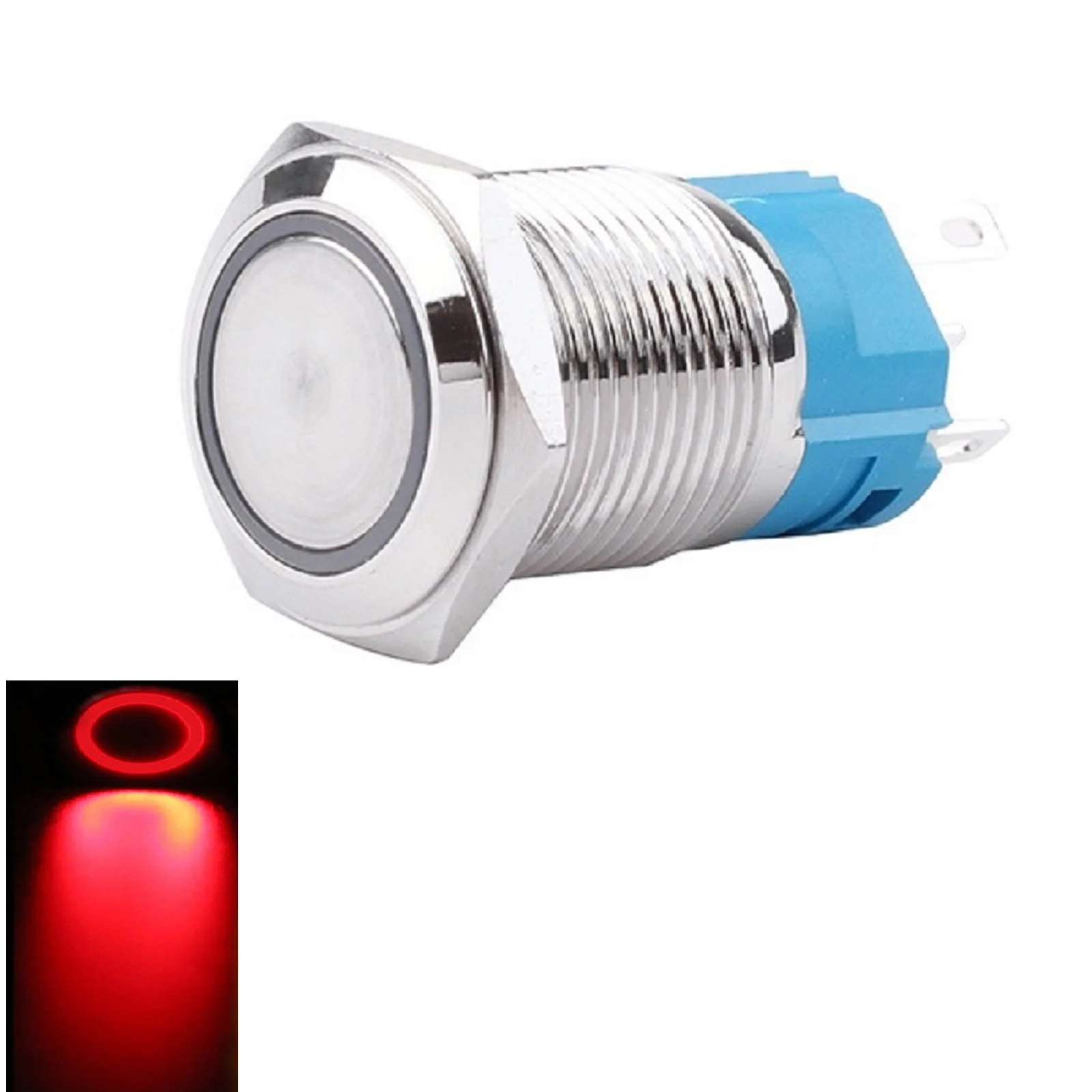 Momentary Switch Weatherproof 19mm Stainless Steel Momentary Push Button Switch with LED for 12 24V Applications
Momentary Switch Weatherproof 19mm Stainless Steel Momentary Push Button Switch with LED for 12 24V Applications
