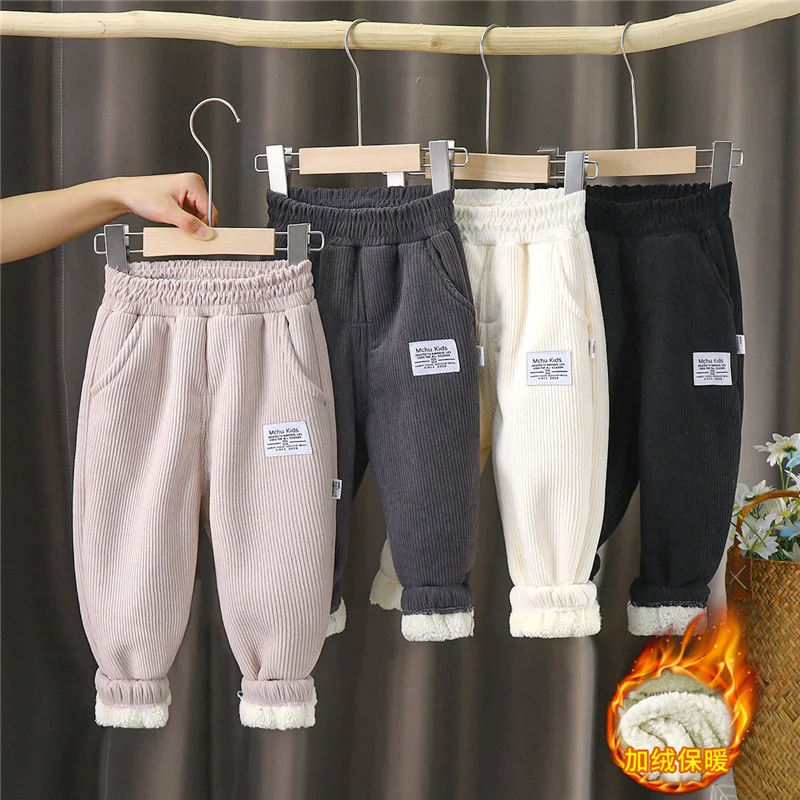 Thick Plus Velvet Warm Pants Kids Boys Padded Cotton Long Trousers Autumn Clothing Children Winter Casual Sports Pant 2-12 Years
Thick Plus Velvet Warm Pants Kids Boys Padded Cotton Long Trousers Autumn Clothing Children Winter Casual Sports Pant 2-12 Years