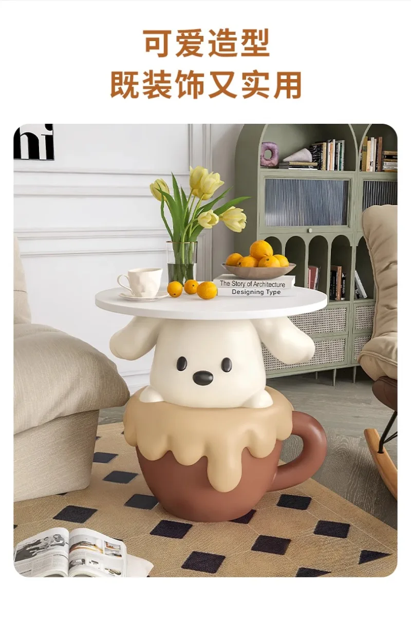 Ins Style Cartoon Teacup Dog Next To Sofa Bedside Table Living Room TV Cabinet Shelf Floor-standing Ornaments Home Decoration Ins Style Cartoon Teacup Dog Next To Sofa Bedside Table Living Room TV Cabinet Shelf Floor-standing Ornaments Home Decoration
