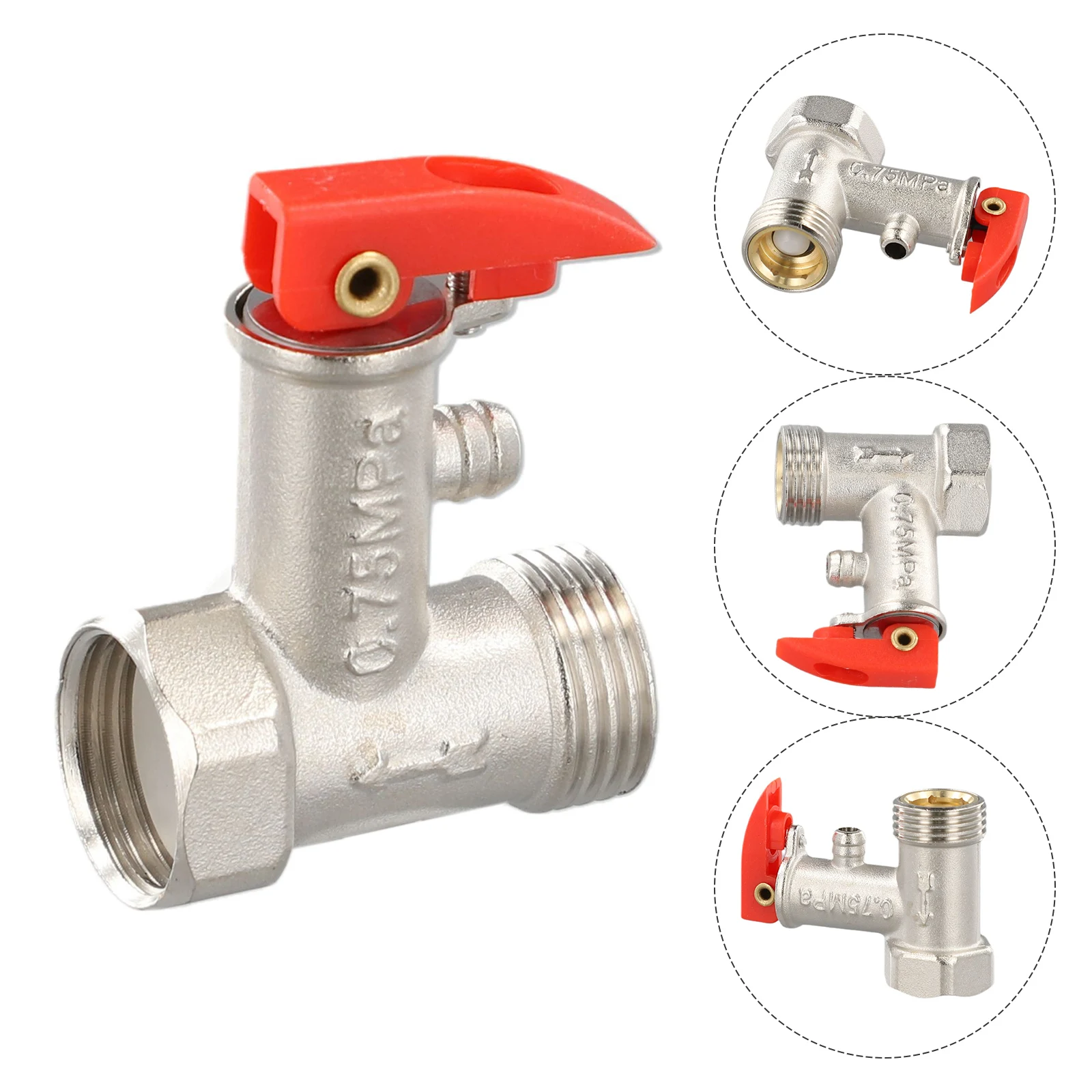Pressure Relief Reducing Valve 0.7mpa Brass Electric Water Heater System G1/2\" Pressure Valve Release The Pressure Brand New
Pressure Relief Reducing Valve 0.7mpa Brass Electric Water Heater System G1/2\" Pressure Valve Release The Pressure Brand New
