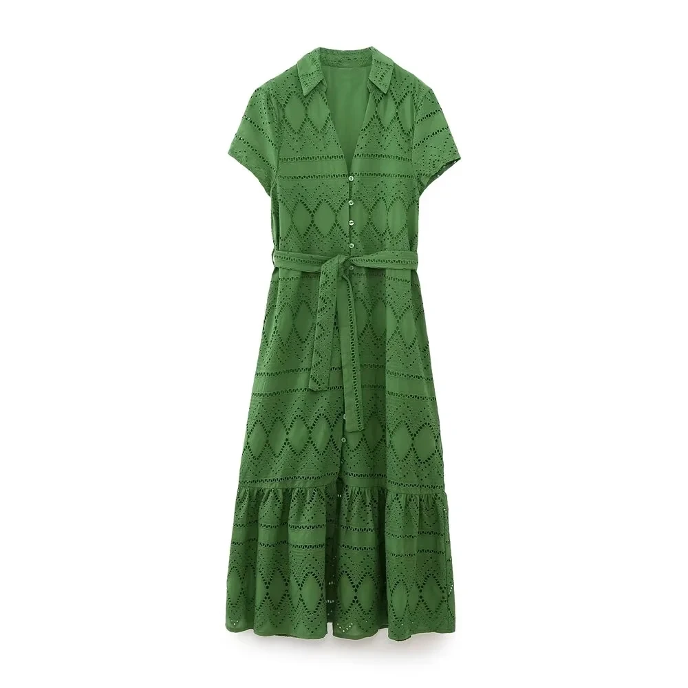 Sleeve Elegant Party Dresses Summer With Belt Midi Dress Women's Dress 2023 Cut Out Embroidery Dresses for Women Short
Sleeve Elegant Party Dresses Summer With Belt Midi Dress Women's Dress 2023 Cut Out Embroidery Dresses for Women Short