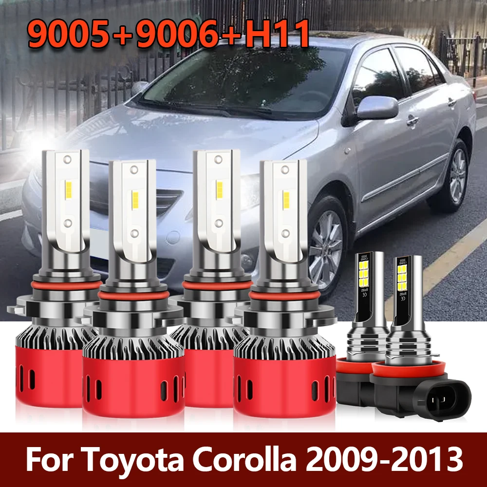 6x LED Headlight Bright CSP Turbo Bulbs 9005 9006+Fog H11 Lights Combo Car Lamp Kit For Toyota Corolla 2009 2010 2011 2012 2013 
6x LED Headlight Bright CSP Turbo Bulbs 9005 9006+Fog H11 Lights Combo Car Lamp Kit For Toyota Corolla 2009 2010 2011 2012 2013