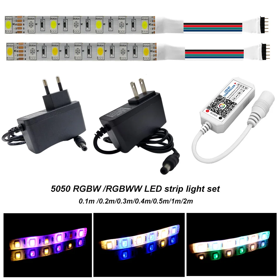 DC12V 5050 RGBW RGBWW LED strip light with RGBW Bluetooth-compatible controller cotrol 1A 2A LED power supply led Tape Kit
DC12V 5050 RGBW RGBWW LED strip light with RGBW Bluetooth-compatible controller cotrol 1A 2A LED power supply led Tape Kit